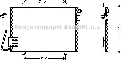 Prasco RT5232 - Конденсатор, кондиціонер autocars.com.ua