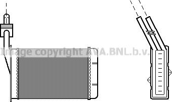 Prasco RT6034 - Теплообмінник, опалення салону autocars.com.ua