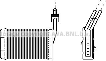 Prasco RT6101 - Теплообмінник, опалення салону autocars.com.ua