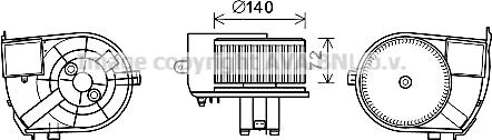 Prasco RT8590 - Електродвигун, вентиляція салону autocars.com.ua