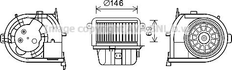 Prasco RT8591 - Електродвигун, вентиляція салону autocars.com.ua