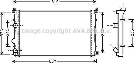 Prasco RTA2321 - Радиатор, охлаждение двигателя avtokuzovplus.com.ua