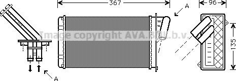 Prasco RTA6203 - Теплообменник, отопление салона avtokuzovplus.com.ua