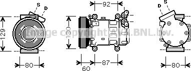 Prasco RTAK080 - Компресор, кондиціонер autocars.com.ua