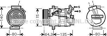 Prasco RTAK394 - Компрессор кондиционера avtokuzovplus.com.ua