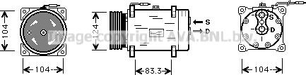 Prasco RTK038 - Компресор, кондиціонер autocars.com.ua