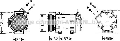 Prasco RTK076 - Компрессор кондиционера avtokuzovplus.com.ua