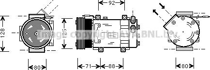 Prasco RTK127 - Компрессор кондиционера autodnr.net