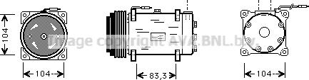 Prasco RTK242 - Компрессор кондиционера autodnr.net