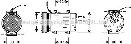 Prasco RTK243 - Компрессор кондиционера autodnr.net