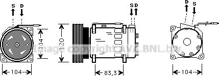 Prasco RTK282 - Компресор, кондиціонер autocars.com.ua