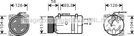 Prasco RTK310 - Компрессор кондиционера autodnr.net