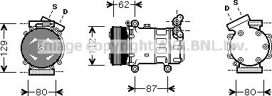 Prasco RTK331 - Компрессор кондиционера avtokuzovplus.com.ua