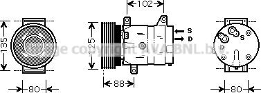 Prasco RTK367 - Компрессор кондиционера avtokuzovplus.com.ua