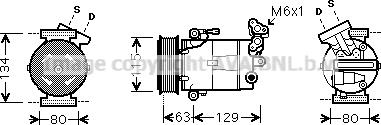 Prasco RTK384 - Компрессор кондиционера avtokuzovplus.com.ua