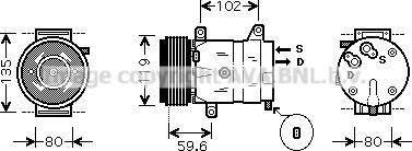 Prasco RTK385 - Компресор, кондиціонер autocars.com.ua