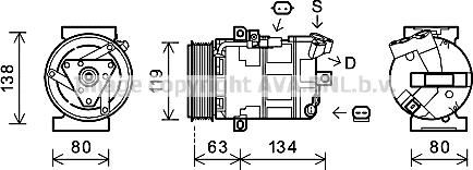 Prasco RTK481 - Компрессор кондиционера avtokuzovplus.com.ua