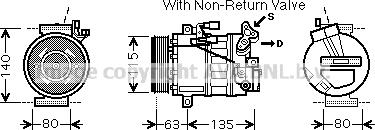 Prasco RTK487 - Компрессор кондиционера avtokuzovplus.com.ua