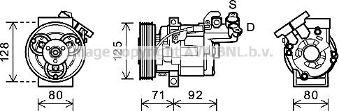 Prasco RTK495 - Компресор, кондиціонер autocars.com.ua