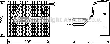 Prasco RTV100 - Випарник, кондиціонер autocars.com.ua