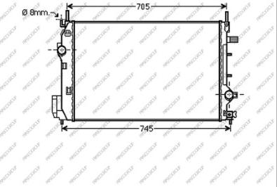 Prasco SA017R001 - Радиатор, охлаждение двигателя avtokuzovplus.com.ua