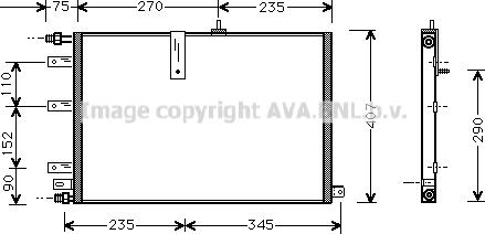 Prasco SB5034 - Конденсатор кондиционера avtokuzovplus.com.ua