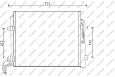 Prasco ST056C001 - Конденсатор, кондиціонер autocars.com.ua