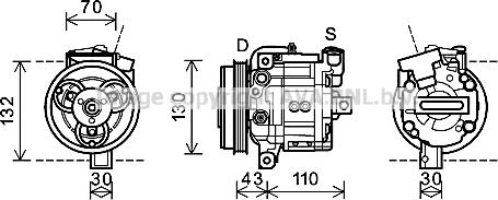 Prasco SUK081 - Компресор, кондиціонер autocars.com.ua