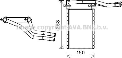 Prasco SZA6146 - Теплообменник, отопление салона avtokuzovplus.com.ua