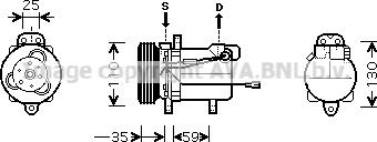 Prasco SZAK069 - Компресор, кондиціонер autocars.com.ua