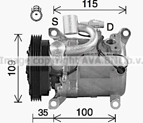 Prasco SZK118 - Компресор, кондиціонер autocars.com.ua