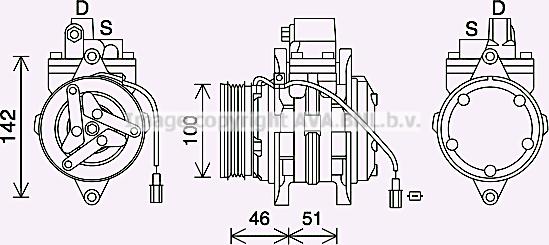 Prasco SZK152 - Компресор, кондиціонер autocars.com.ua