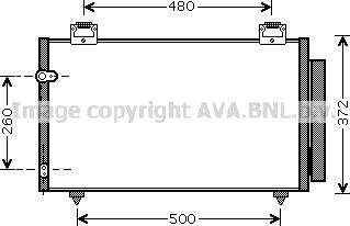 Prasco TO5411D - Конденсатор кондиционера avtokuzovplus.com.ua