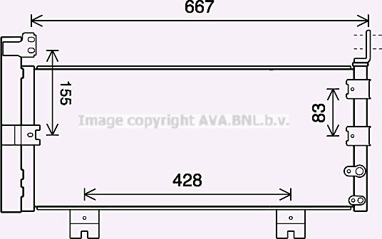 Prasco TO5728D - Конденсатор, кондиціонер autocars.com.ua
