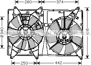 Prasco TO7533 - Вентилятор, охлаждение двигателя avtokuzovplus.com.ua
