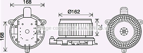 Prasco TO8740 - Електродвигун, вентиляція салону autocars.com.ua
