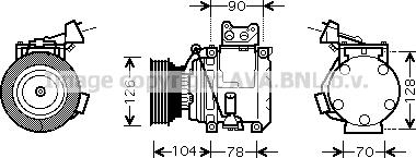 Prasco TOK466 - Компрессор кондиционера autodnr.net