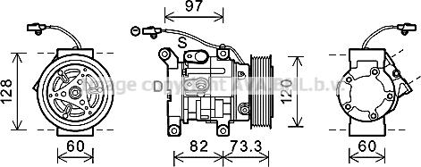 Prasco TOK625 - Компресор, кондиціонер autocars.com.ua