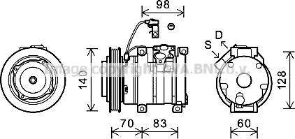 Prasco TOK630 - Компресор, кондиціонер autocars.com.ua