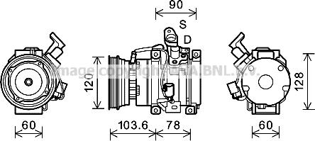 Prasco TOK631 - Компресор, кондиціонер autocars.com.ua