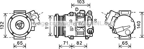 Prasco TOK659 - Компрессор кондиционера avtokuzovplus.com.ua