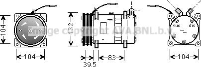 Prasco UVAK034 - Компресор, кондиціонер autocars.com.ua