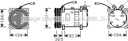 Prasco UVAK042 - Компресор, кондиціонер autocars.com.ua