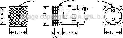 Prasco UVAK047 - Компресор, кондиціонер autocars.com.ua