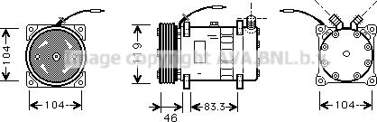 Prasco UVAK050 - Компрессор кондиционера autodnr.net