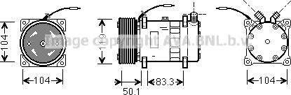 Prasco UVAK051 - Компрессор кондиционера avtokuzovplus.com.ua