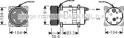 Prasco UVAK058 - Компрессор кондиционера avtokuzovplus.com.ua