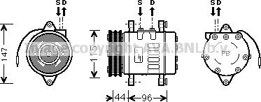 Prasco UVAK069 - Компрессор кондиционера autodnr.net