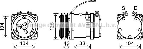 Prasco UVAK085 - Компрессор кондиционера autodnr.net