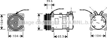 Prasco UVAK111 - Компрессор кондиционера avtokuzovplus.com.ua